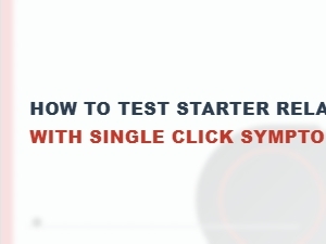 How to Diagnose a Single-Click Starter Relay Fault